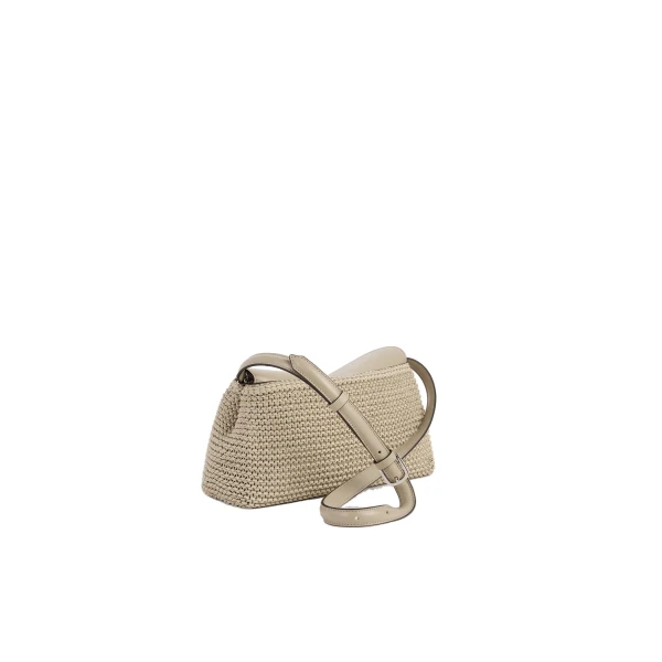 T-Lock woven-leather clutch in Fawn - Image 4