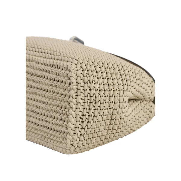 T-Lock woven-leather clutch in Fawn - Image 6