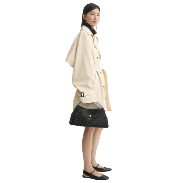T-Lock woven-leather top handle in Black - Image 3