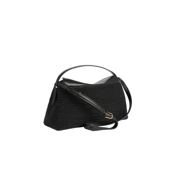 T-Lock woven-leather top handle in Black - Image 4