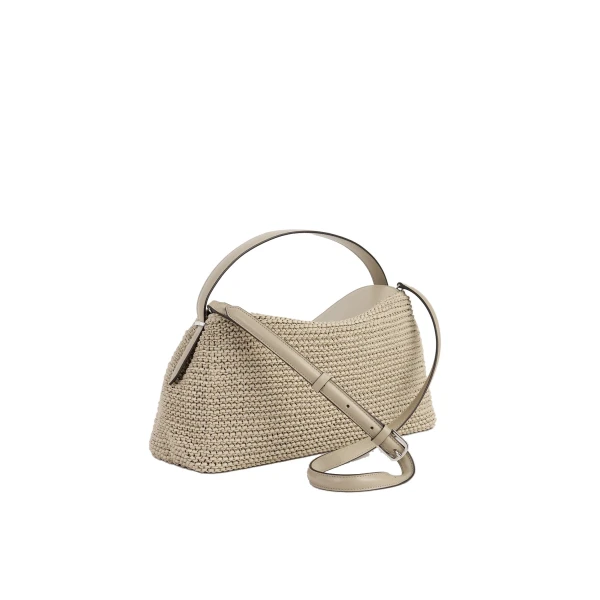 T-Lock woven-leather top handle in Fawn - Image 4