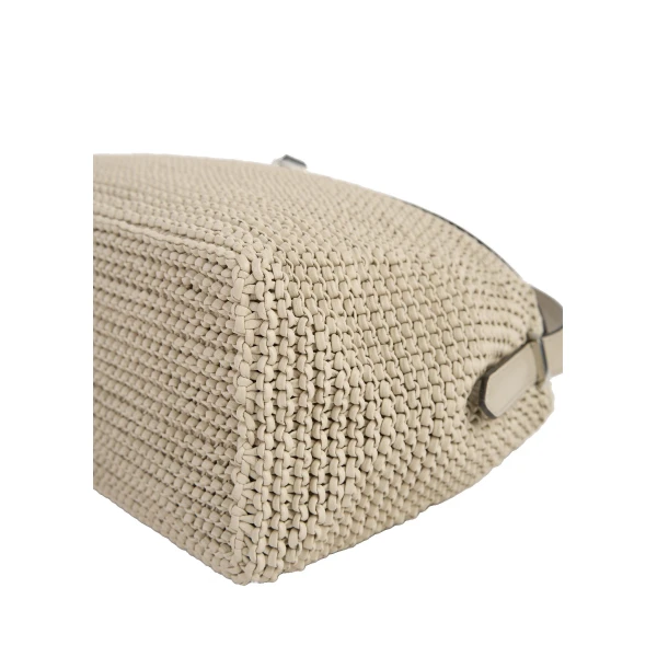 T-Lock woven-leather top handle in Fawn - Image 6