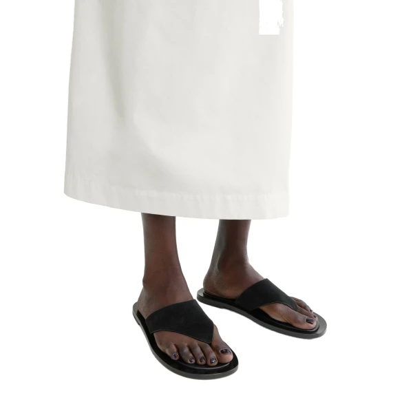 T-bar suede sandals in Black - Image 2