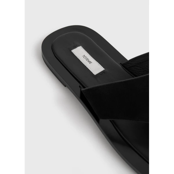T-bar suede sandals in Black - Image 6