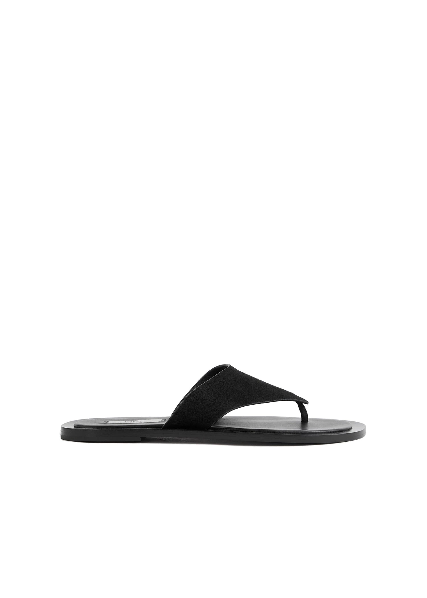 T-bar suede sandals in Black