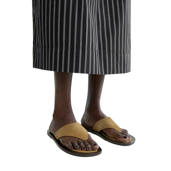 T-bar suede sandals in Desert - Image 3