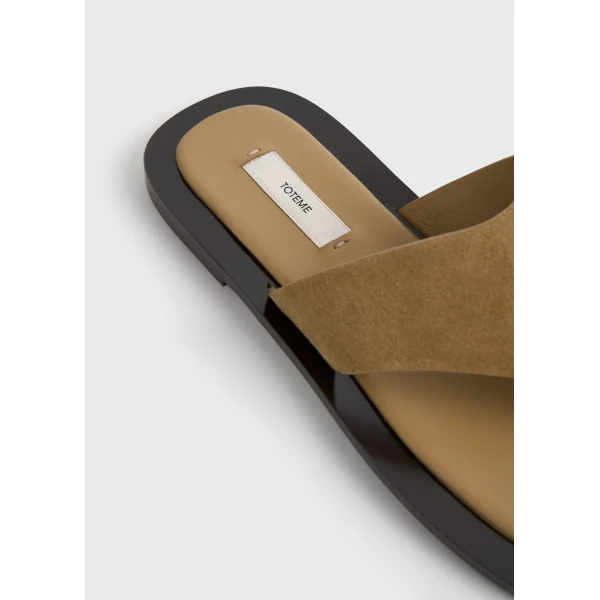 T-bar suede sandals in Desert - Image 6
