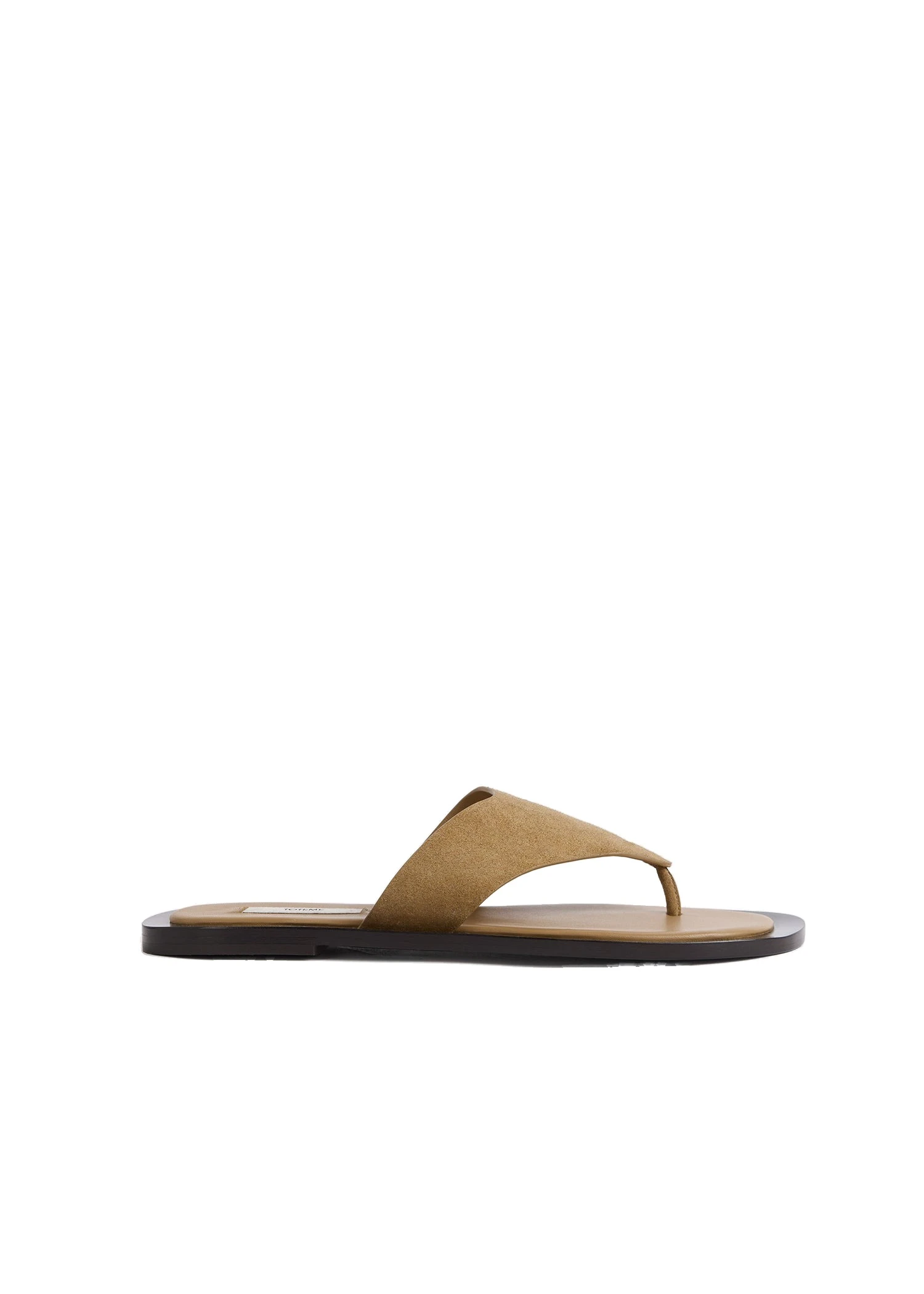 T-bar suede sandals in Desert
