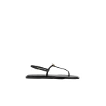 Toteme T-strap nappa sandals in Black