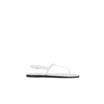 Toteme T-strap nappa sandals in White / Black