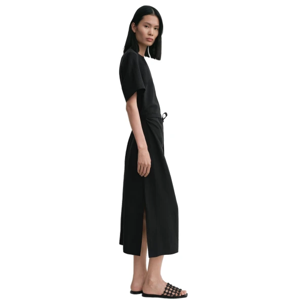 Toteme Tie-waist dress in Black, view 3