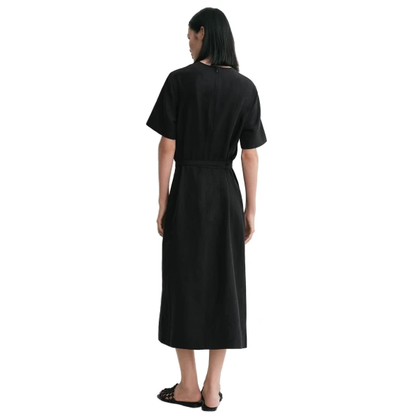 Toteme Tie-waist dress in Black, view 4