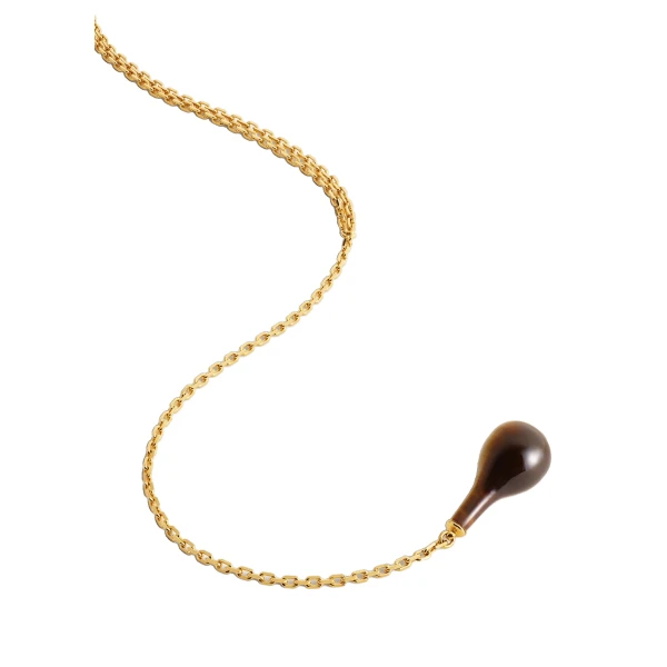 Tiger's eye drop necklace in Honey / Gold - Image 4
