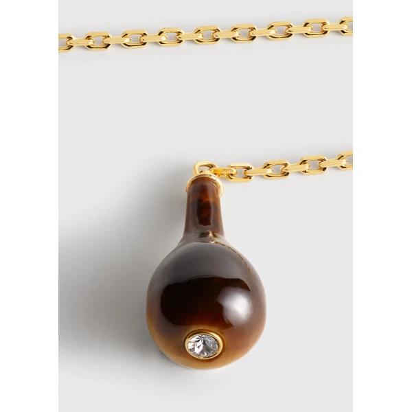Tiger's eye drop necklace in Honey / Gold - Image 5