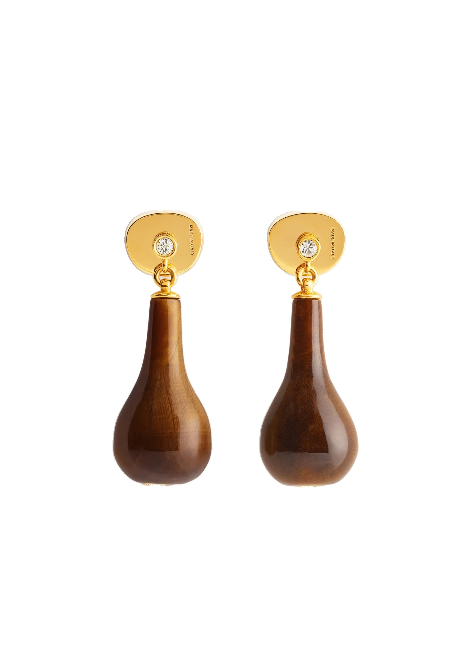 Tiger's eye drops in Honey / Gold