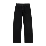Toteme Twisted seam denim full length in Faded black
