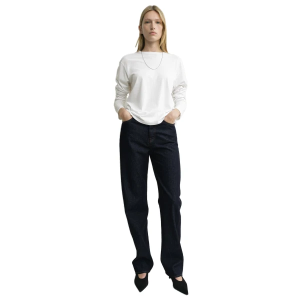 Toteme Twisted seam denim full length in Rinsed blue, view 2