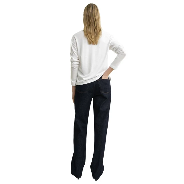 Toteme Twisted seam denim full length in Rinsed blue, view 4