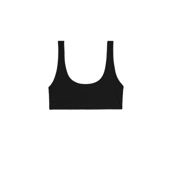 U-neck bikini top in Black