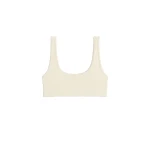 Toteme U-neck bikini top in Ecru