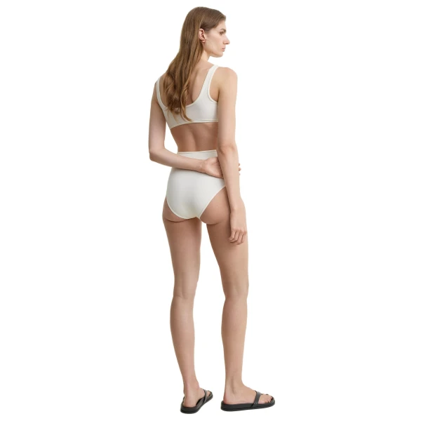 Toteme U-neck bikini top in Ecru, view 4