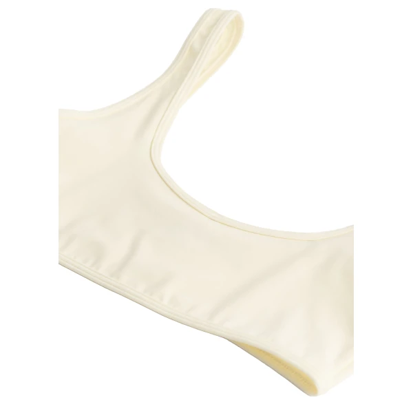 Toteme U-neck bikini top in Ecru, view 6