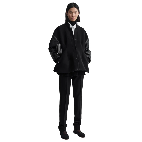 Toteme Varsity wool jacket in Black, view 2