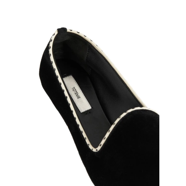 Velvet Venetian slippers in Black - Image 4