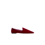 Toteme Velvet Venetian slippers in Red
