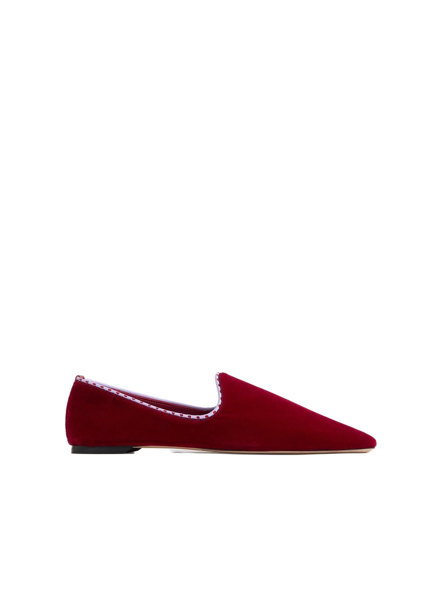 Velvet Venetian slippers in Red