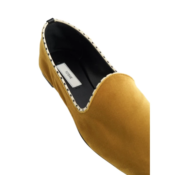 Velvet Venetian slippers in Saffron - Image 5