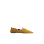 Toteme Velvet Venetian slippers in Saffron