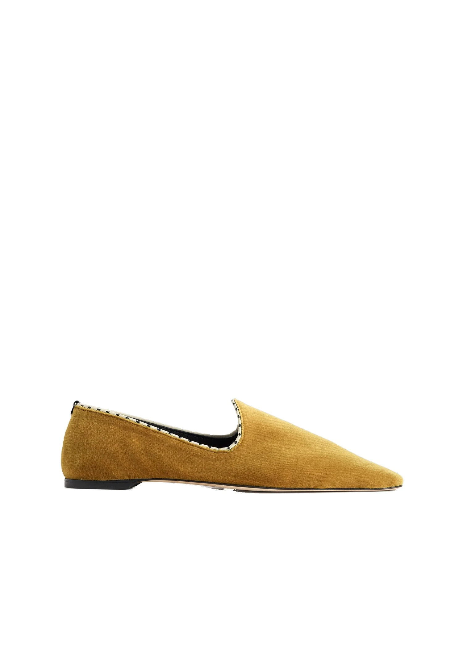Velvet Venetian slippers in Saffron