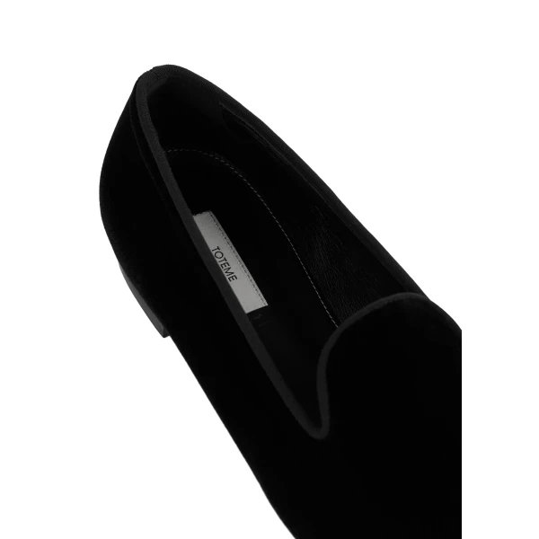 Velvet loafers in Black - Image 5