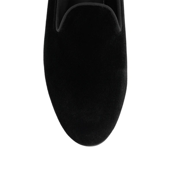 Velvet loafers in Black - Image 6