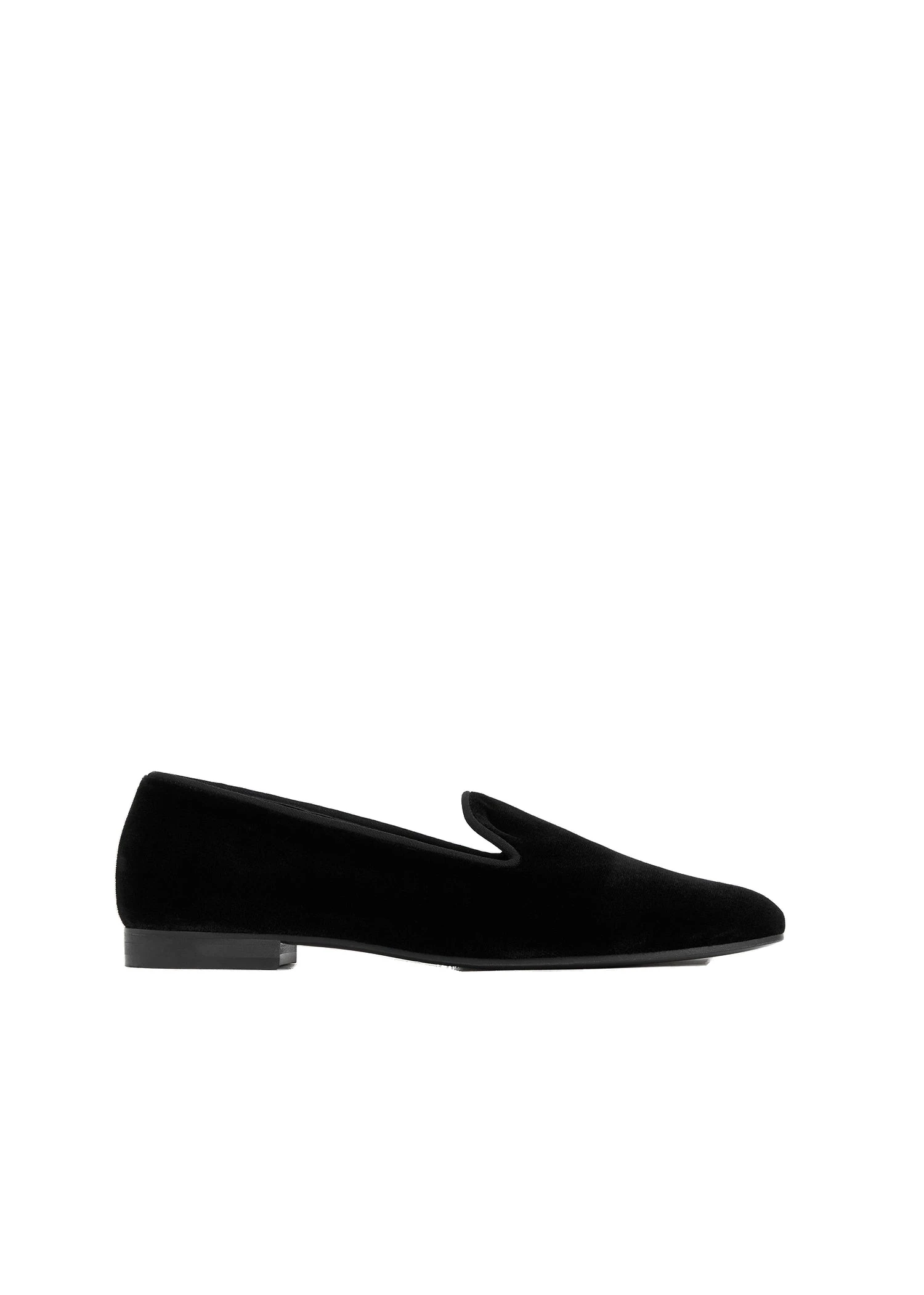 Velvet loafers in Black