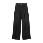 Toteme Wide leg denim in Faded black