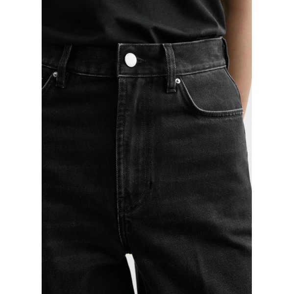 Toteme Wide leg denim in Faded black, view 5