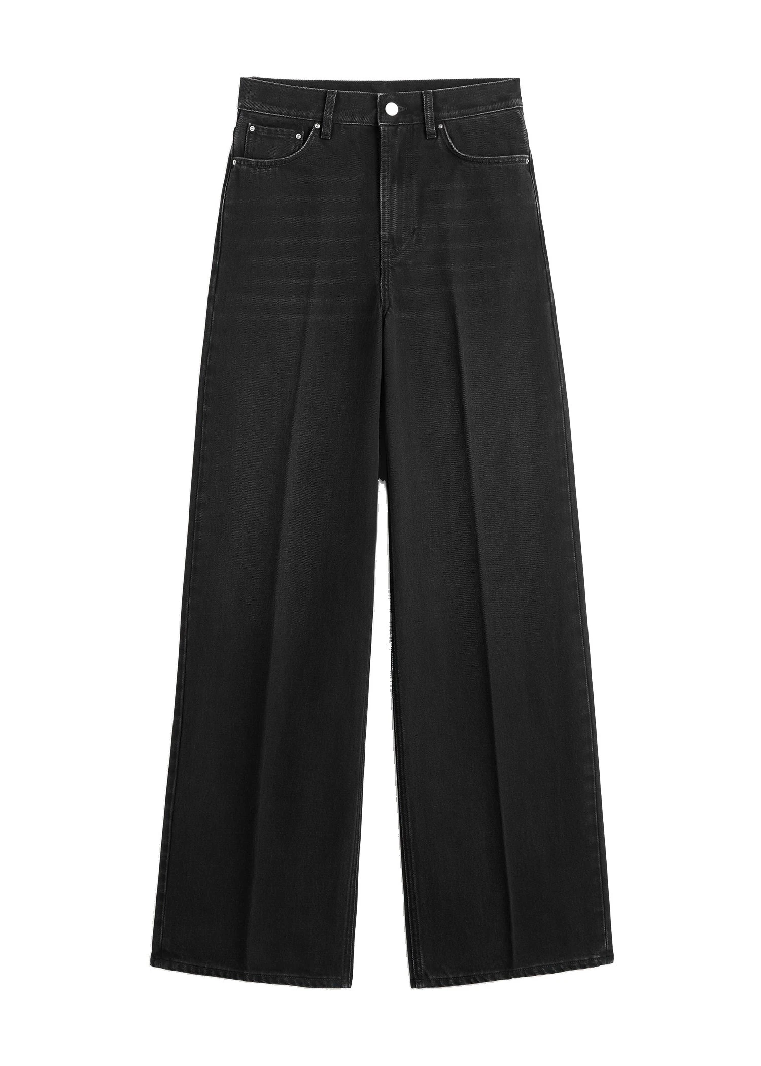 Toteme-Wide-leg-denim-in-Faded-black-white Toteme Wide leg denim in Faded black