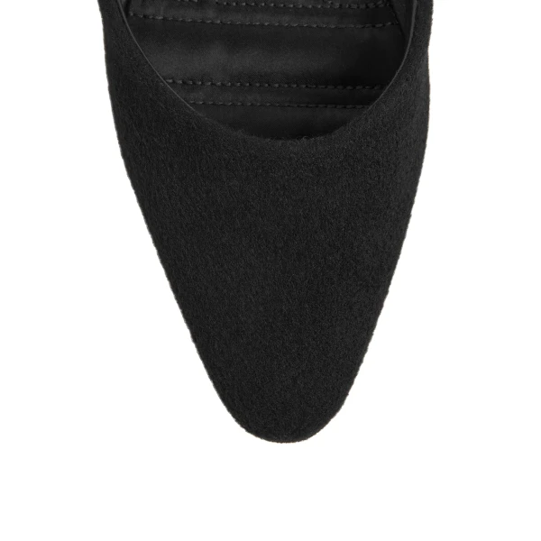 Wool-cashmere lounge slippers in Black - Image 6