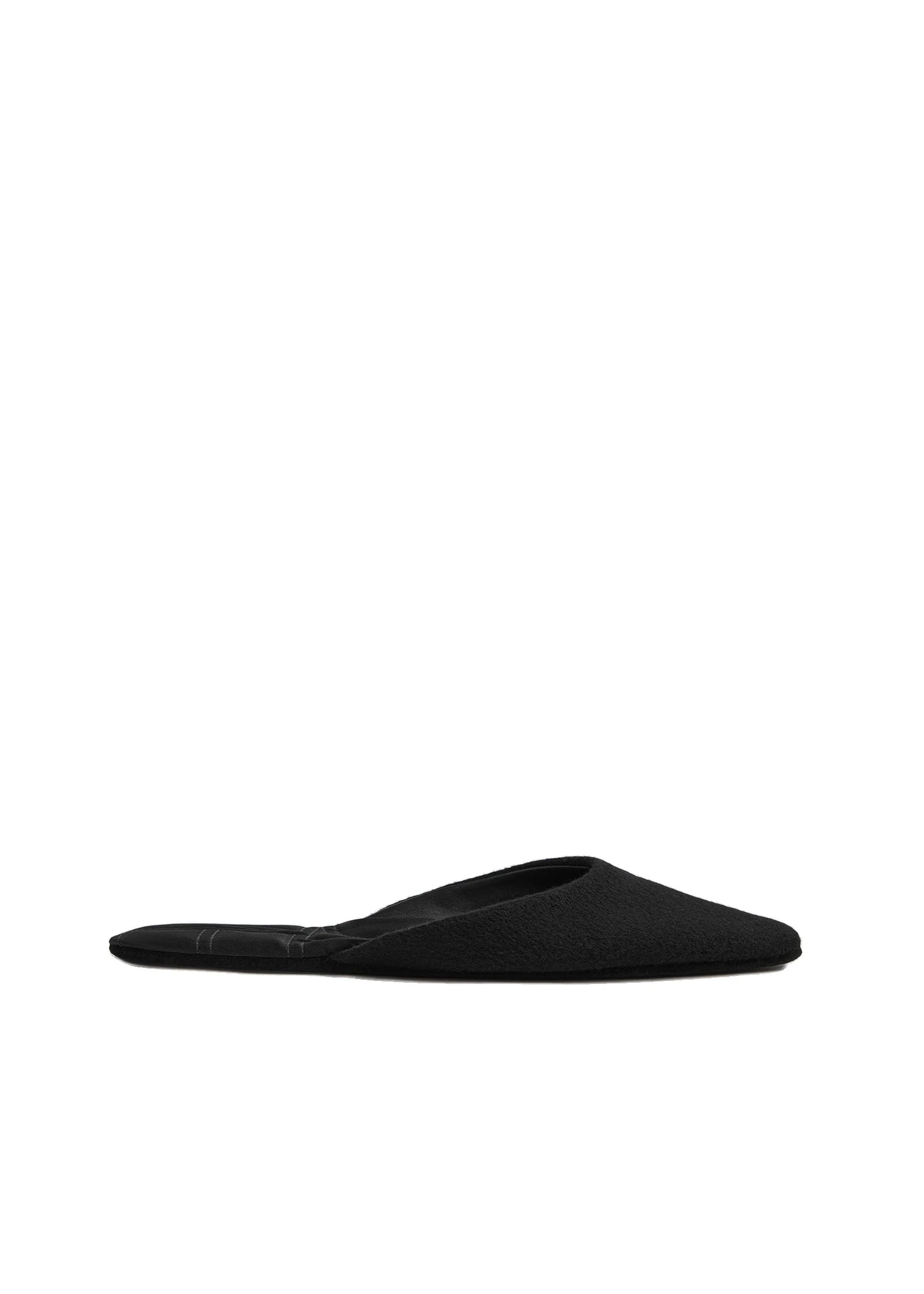Wool-cashmere lounge slippers in Black