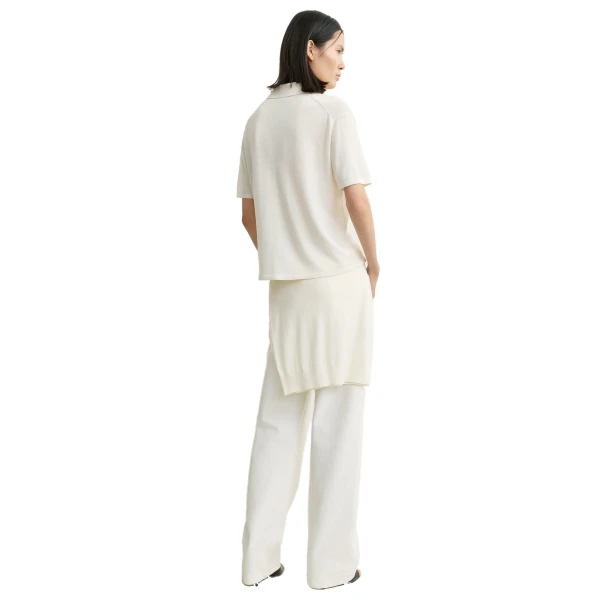 Toteme Wool-silk polo shirt in White, view 4