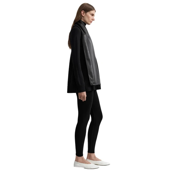 Toteme Wool turtleneck top in Black, view 3