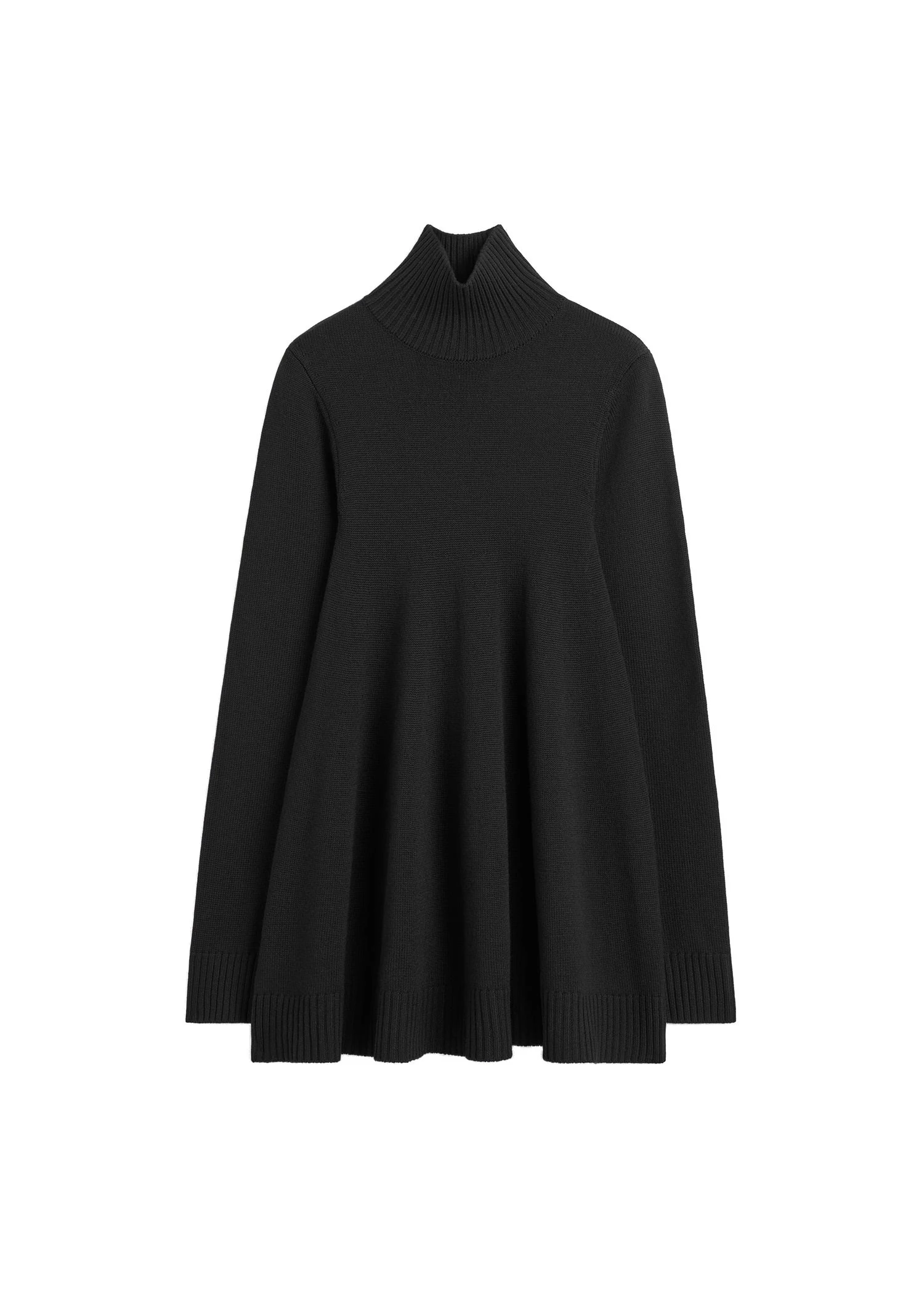 Toteme-Wool-turtleneck-top-in-Black-white Toteme Wool turtleneck top in Black