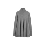 Toteme Wool turtleneck top in Grey mélange