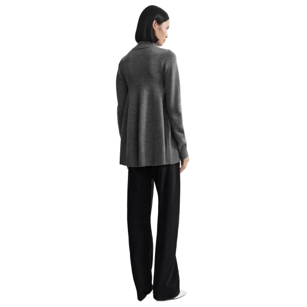 Toteme Wool turtleneck top in Grey mélange, view 4