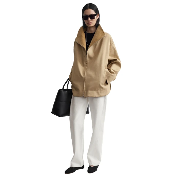 Toteme Zipped country jacket in Fawn, view 2