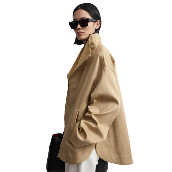 Toteme Zipped country jacket in Fawn, view 5