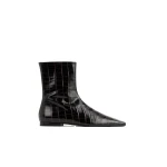 Toteme Zipped croco-embossed Chelsea boots in Dark brown