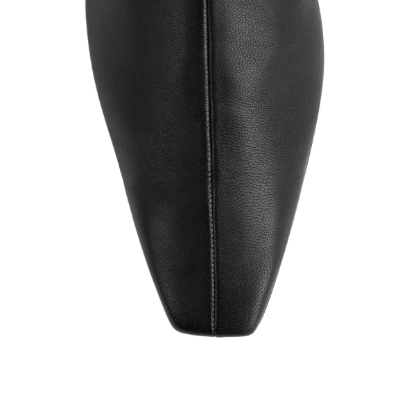 Zipped leather Chelsea boots in Black - Image 6